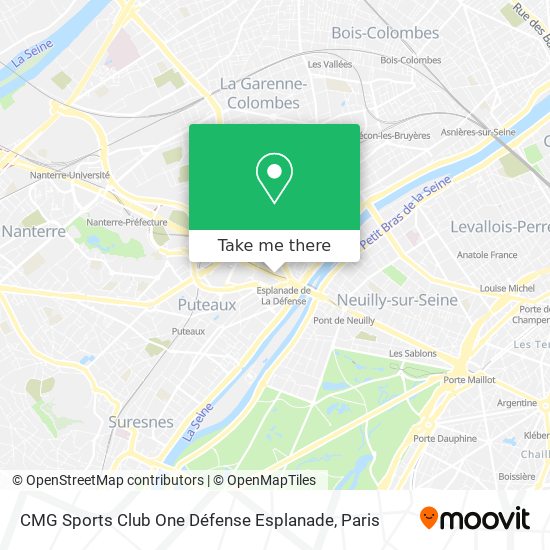 CMG Sports Club One Défense Esplanade map