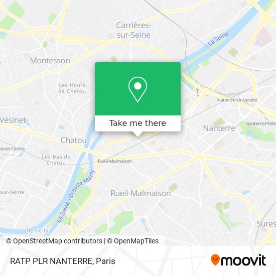 Mapa RATP PLR NANTERRE