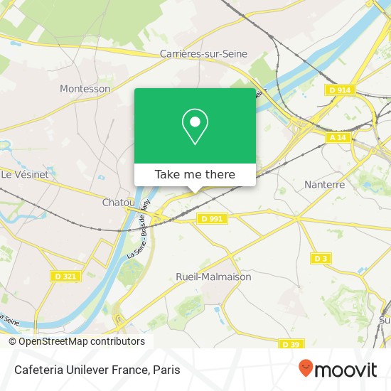 Cafeteria Unilever France map