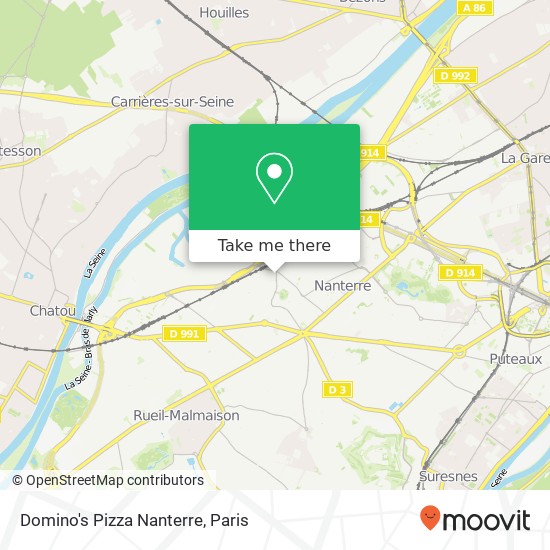 Domino's Pizza Nanterre map