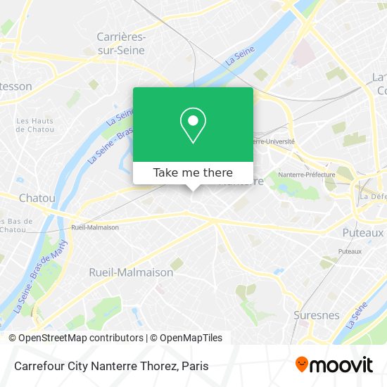 Carrefour City Nanterre Thorez map