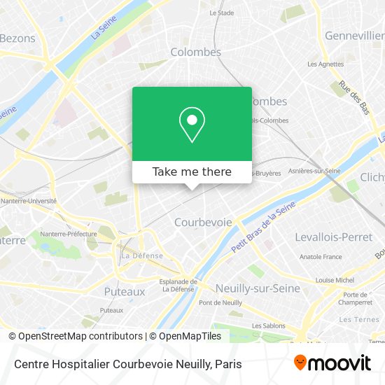 Centre Hospitalier Courbevoie Neuilly map