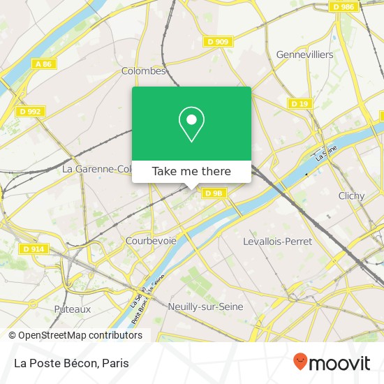 La Poste Bécon map