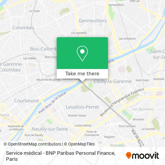 Service médical - BNP Paribas Personal Finance map
