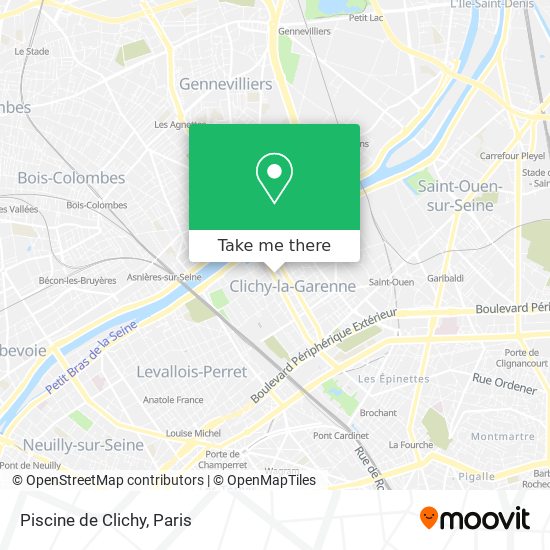 Mapa Piscine de Clichy