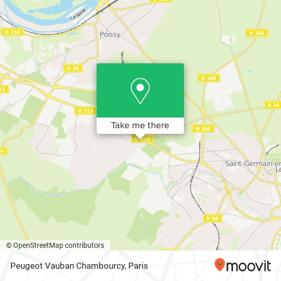 Peugeot Vauban Chambourcy map