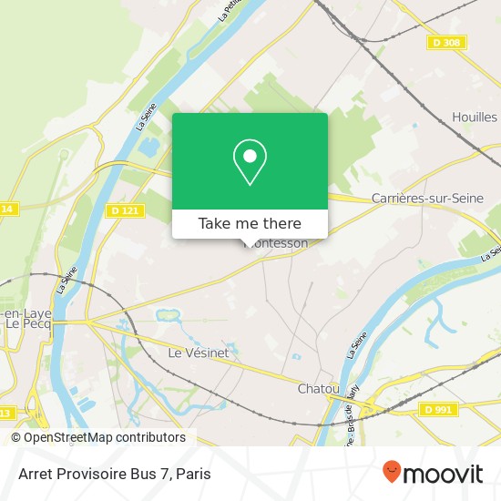 Arret Provisoire Bus 7 map