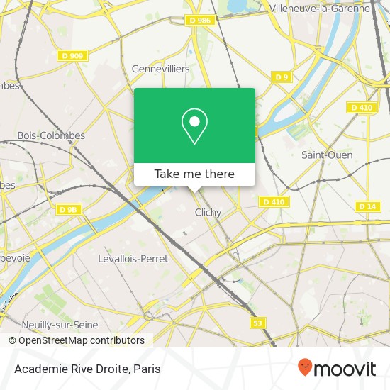 Mapa Academie Rive Droite