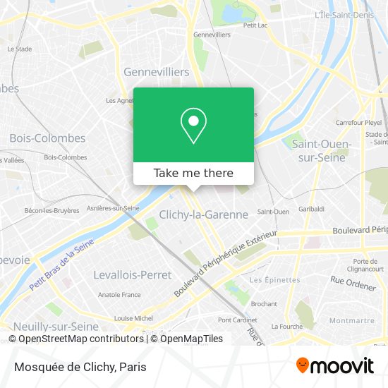 Mapa Mosquée de Clichy