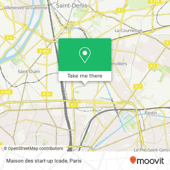 Mapa Maison des start-up Icade