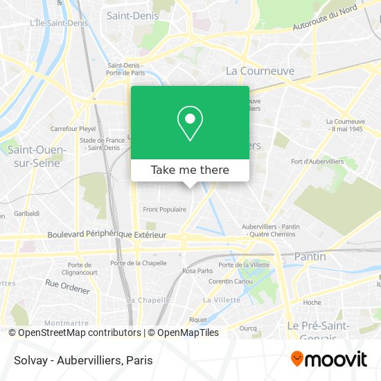 Mapa Solvay - Aubervilliers