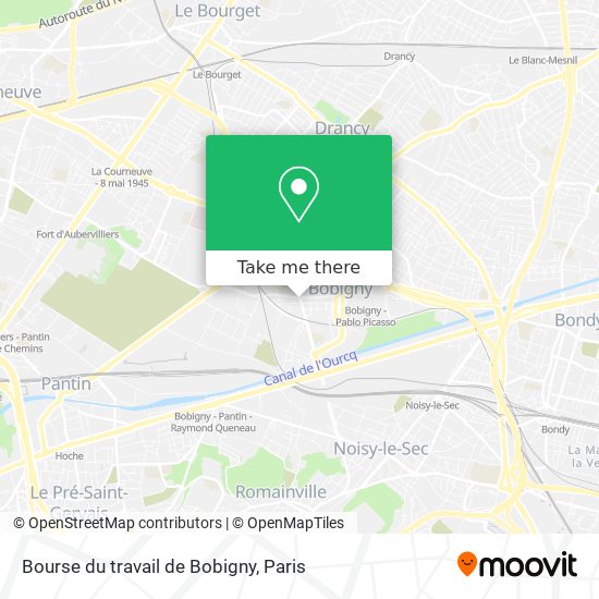 Bourse du travail de Bobigny map