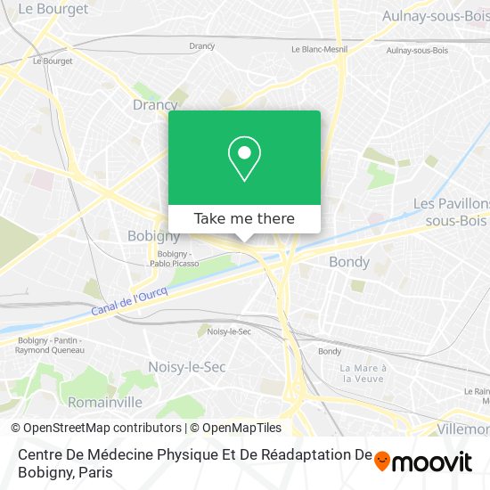 Centre De Médecine Physique Et De Réadaptation De Bobigny map