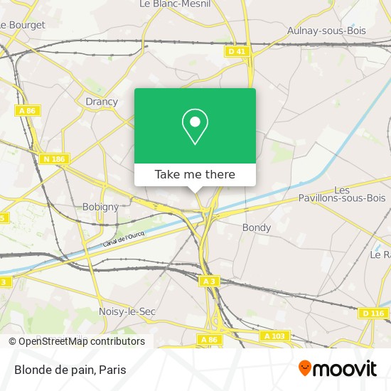 Blonde de pain map