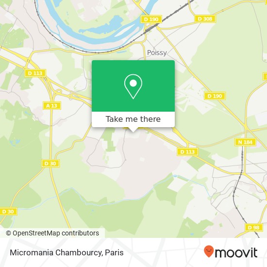 Mapa Micromania Chambourcy