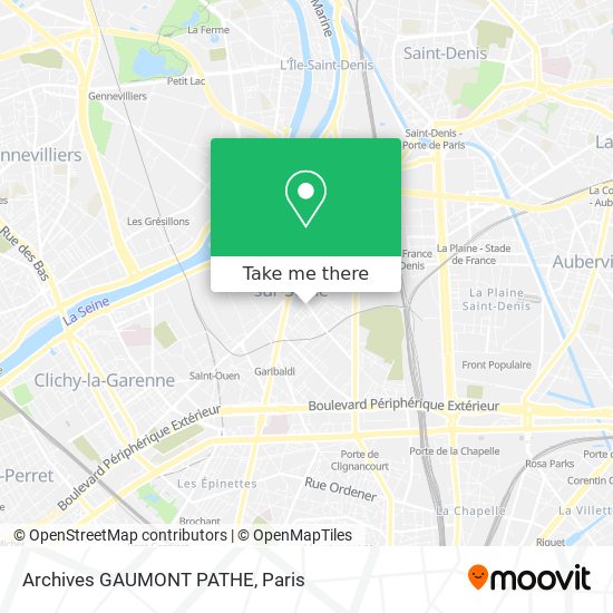 Archives GAUMONT PATHE map