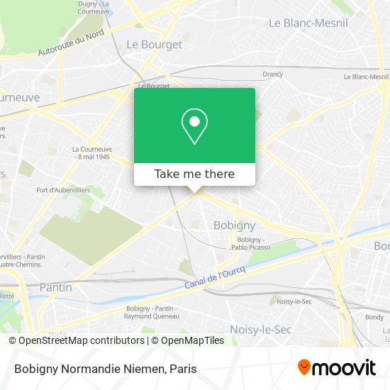 Mapa Bobigny Normandie Niemen