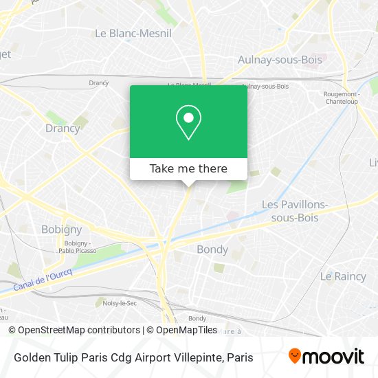 Mapa Golden Tulip Paris Cdg Airport Villepinte