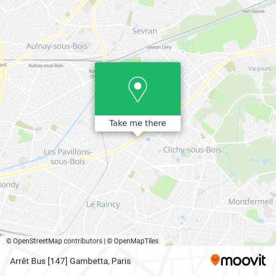 Arrêt Bus [147] Gambetta map