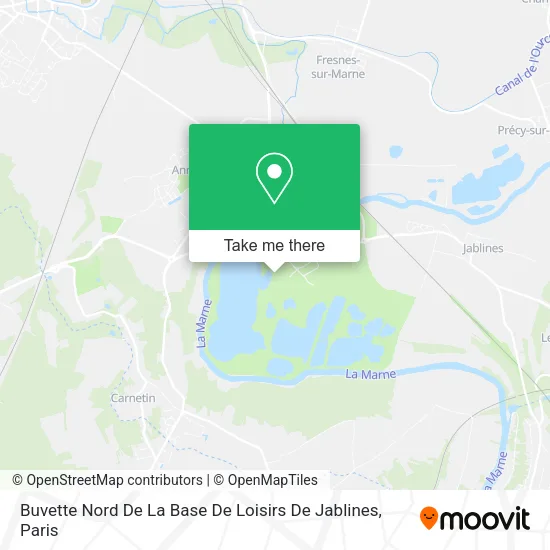 Buvette Nord De La Base De Loisirs De Jablines map