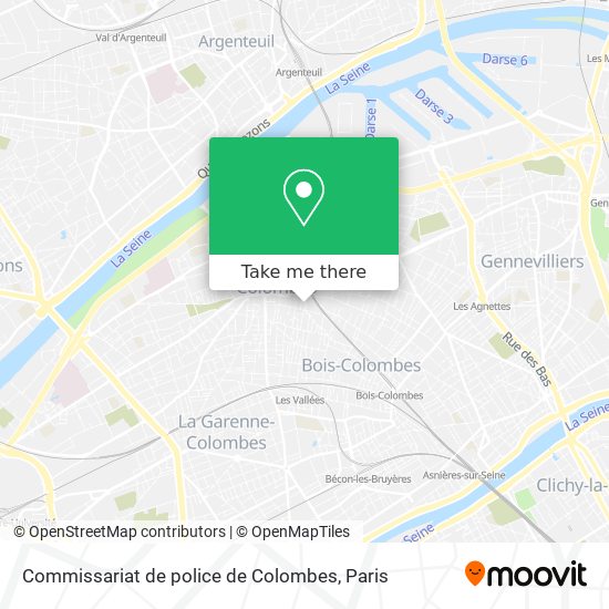 Commissariat de police de Colombes map