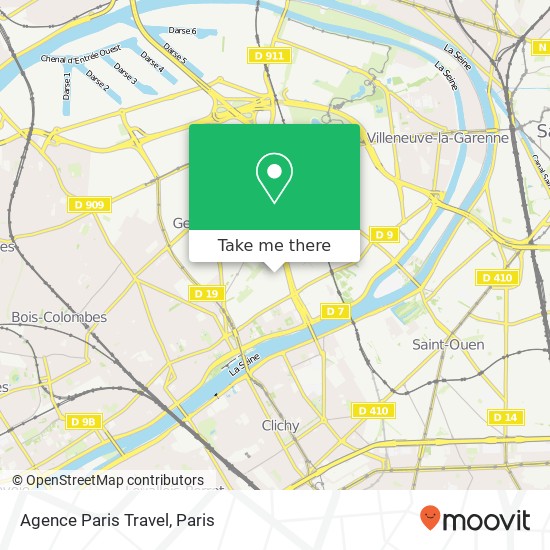 Mapa Agence Paris Travel