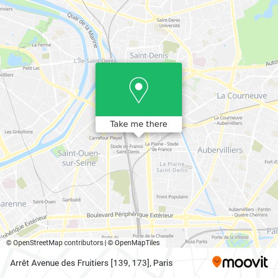 Arrêt Avenue des Fruitiers [139, 173] map