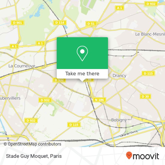 Stade Guy Moquet map