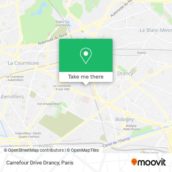 Mapa Carrefour Drive Drancy