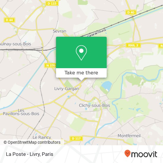 La Poste - Livry map