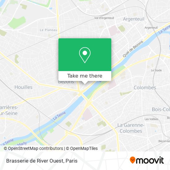 Brasserie de River Ouest map