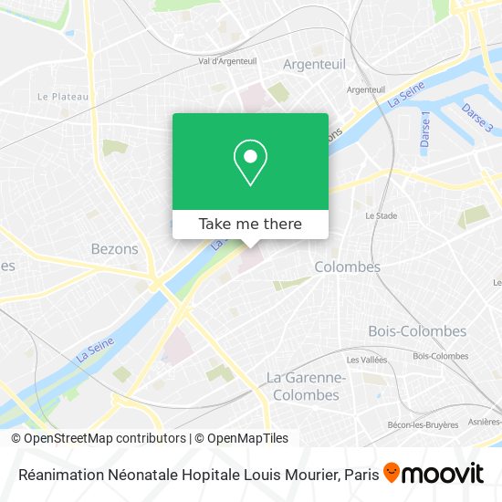 Réanimation Néonatale Hopitale Louis Mourier map