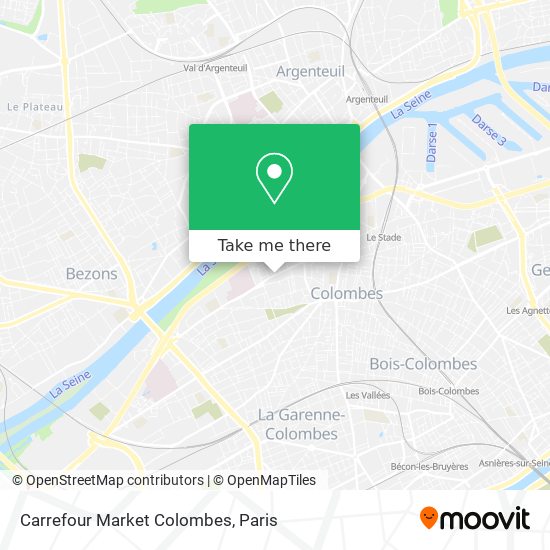 Mapa Carrefour Market Colombes