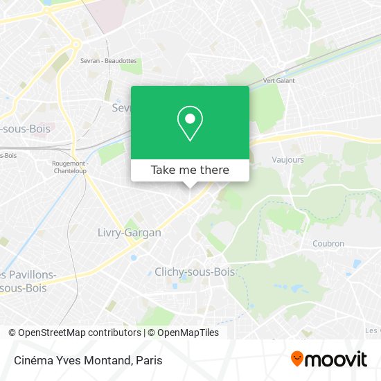 Mapa Cinéma Yves Montand