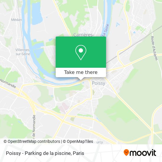 Poissy - Parking de la piscine map