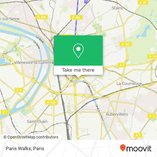 Mapa Paris Walks