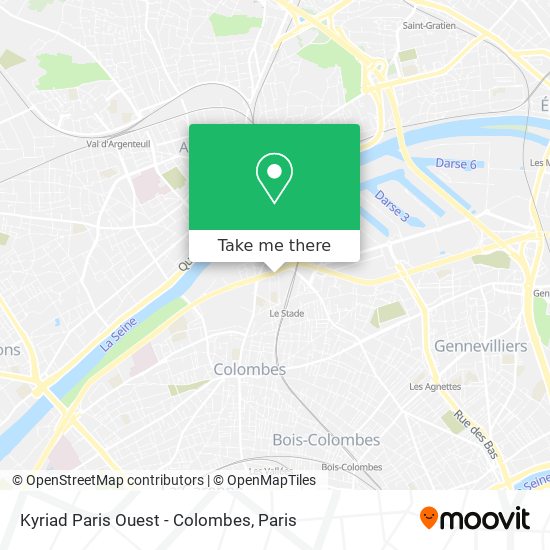 Mapa Kyriad Paris Ouest - Colombes