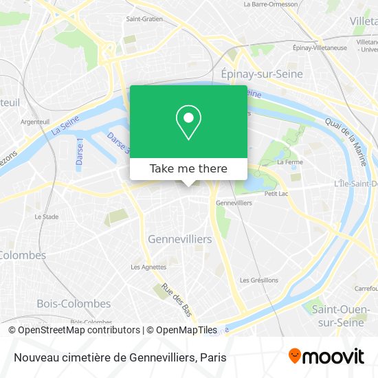 Mapa Nouveau cimetière de Gennevilliers