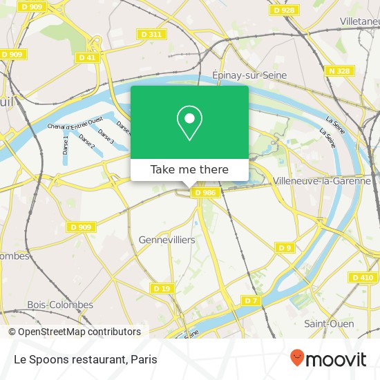 Le Spoons restaurant map