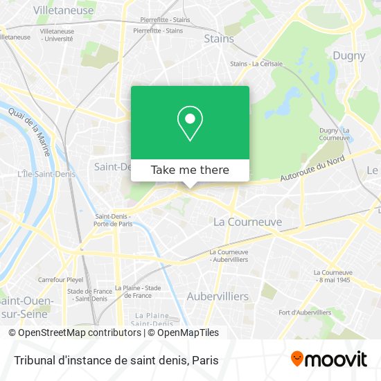 Mapa Tribunal d'instance de saint denis