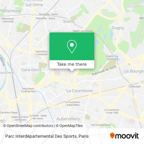 Parc Interdépartemental Des Sports map