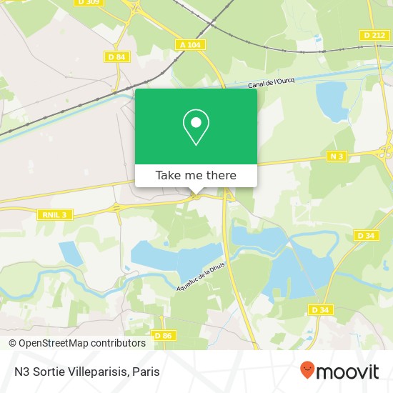 Mapa N3 Sortie Villeparisis