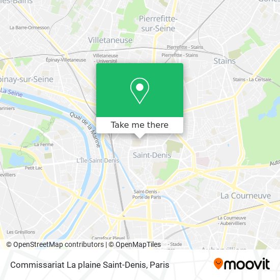 Mapa Commissariat La plaine Saint-Denis