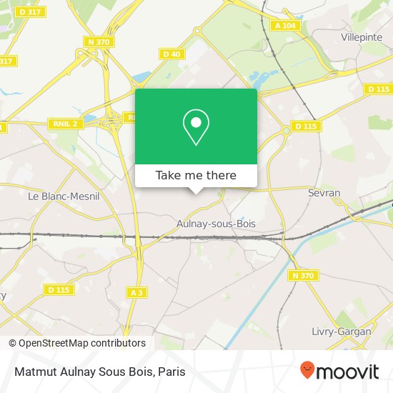 Mapa Matmut Aulnay Sous Bois