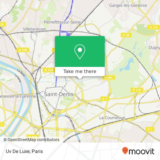 Uv De Luxe map