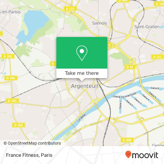 France Fitness map