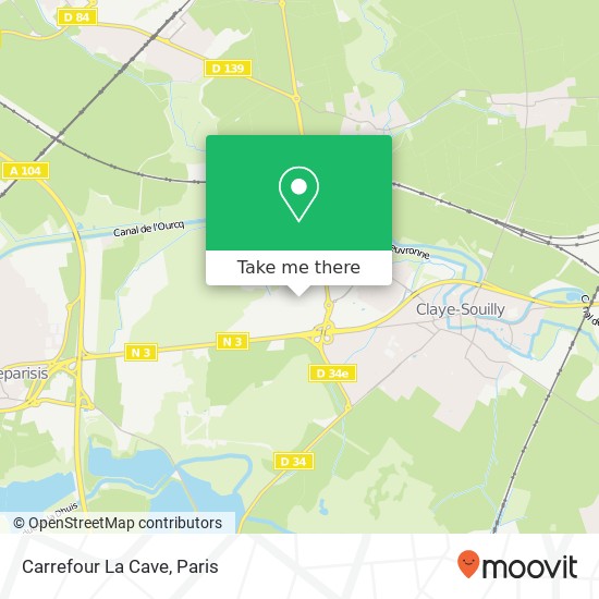 Mapa Carrefour La Cave