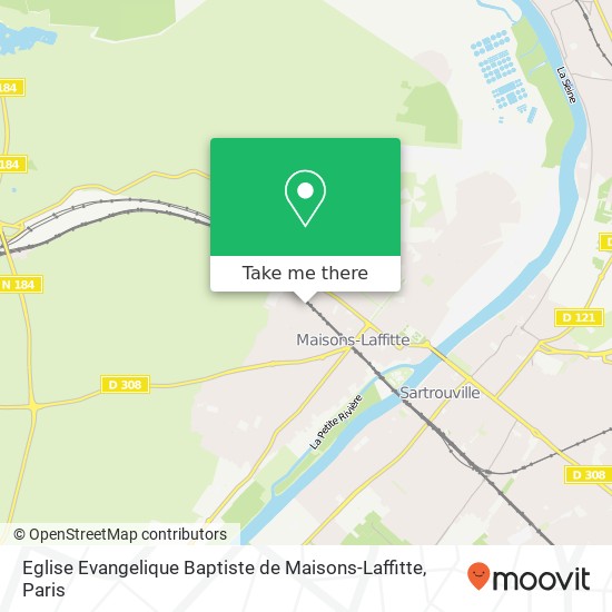 Mapa Eglise Evangelique Baptiste de Maisons-Laffitte