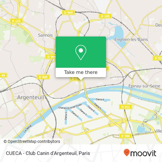 CUECA - Club Canin d'Argenteuil map