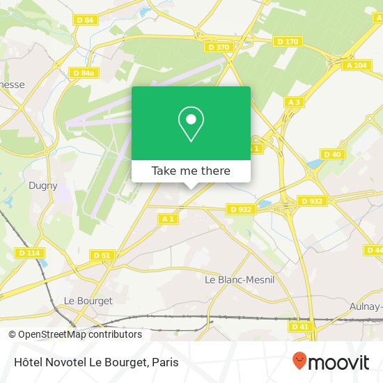 Hôtel Novotel Le Bourget map